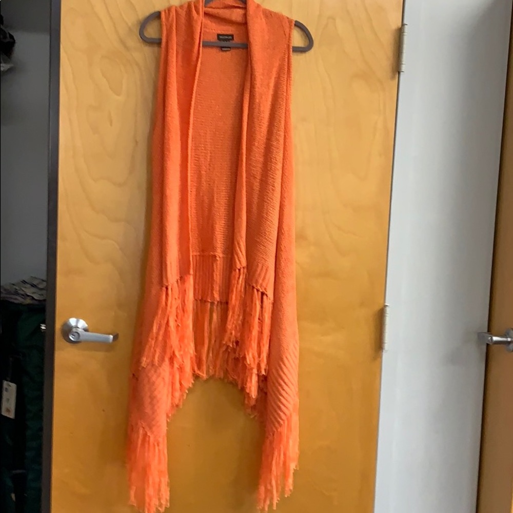 Sweater vest orange size L summer knit